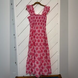 Pink Floral Maxi Dress